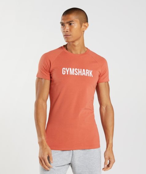 Men's Gymshark Apollo T-Shirts Orange | NZ 0GTQND